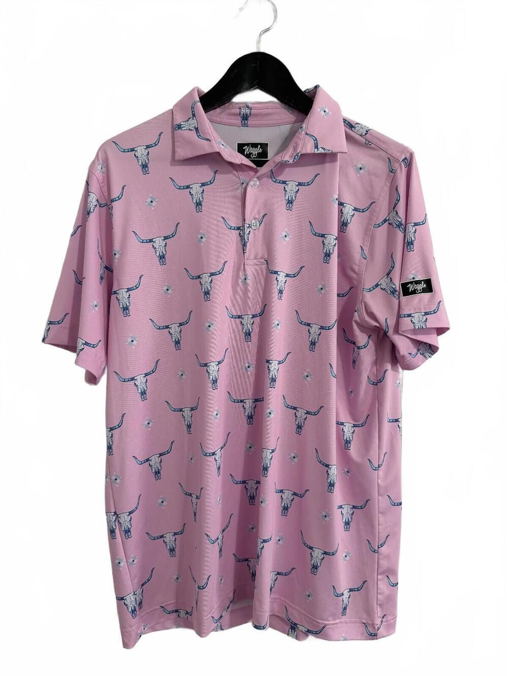 Waggle Pink Golf Polo Men's Size Large